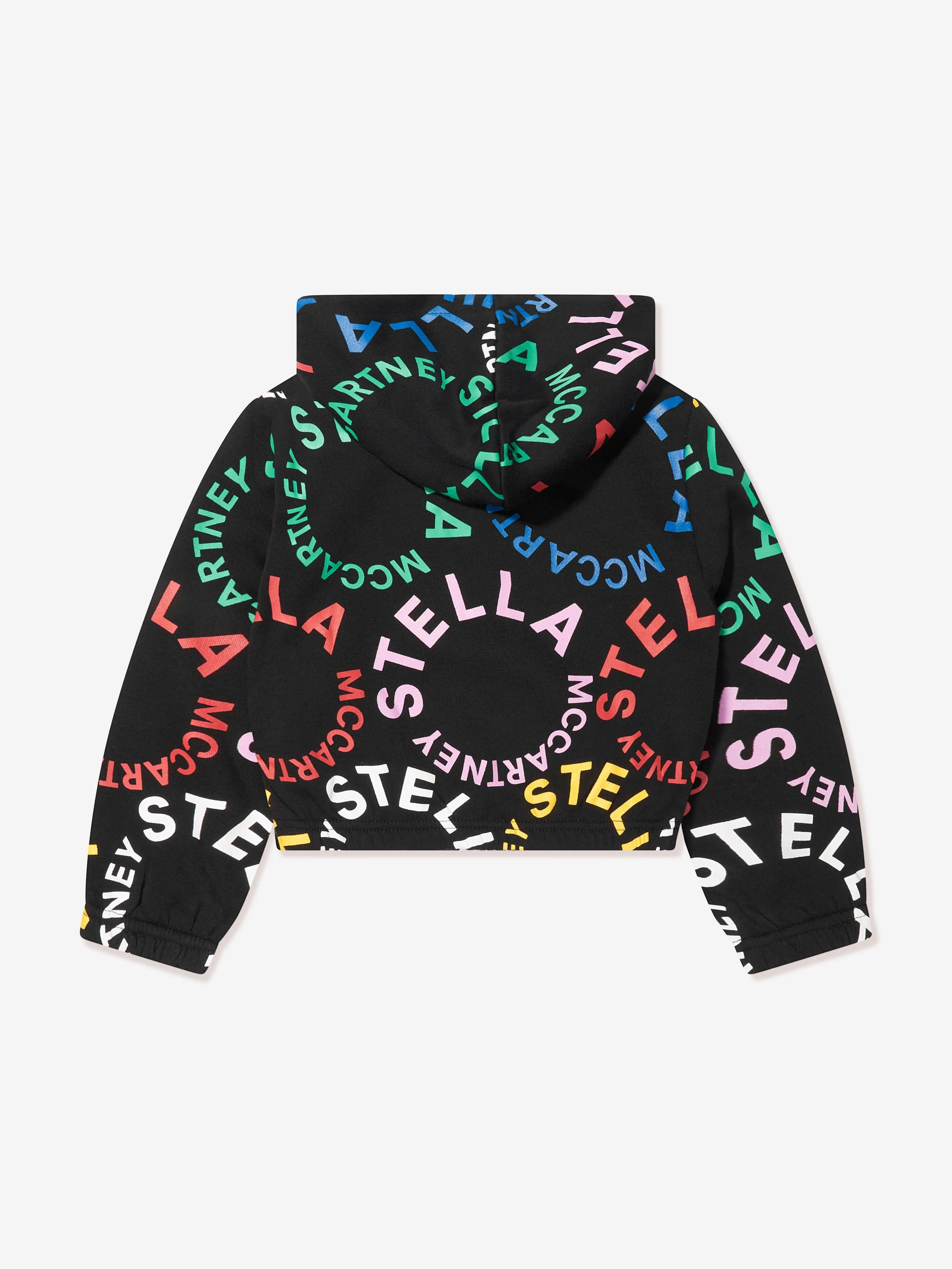 Stella McCartney Girls Logo Zip Up Top in Black