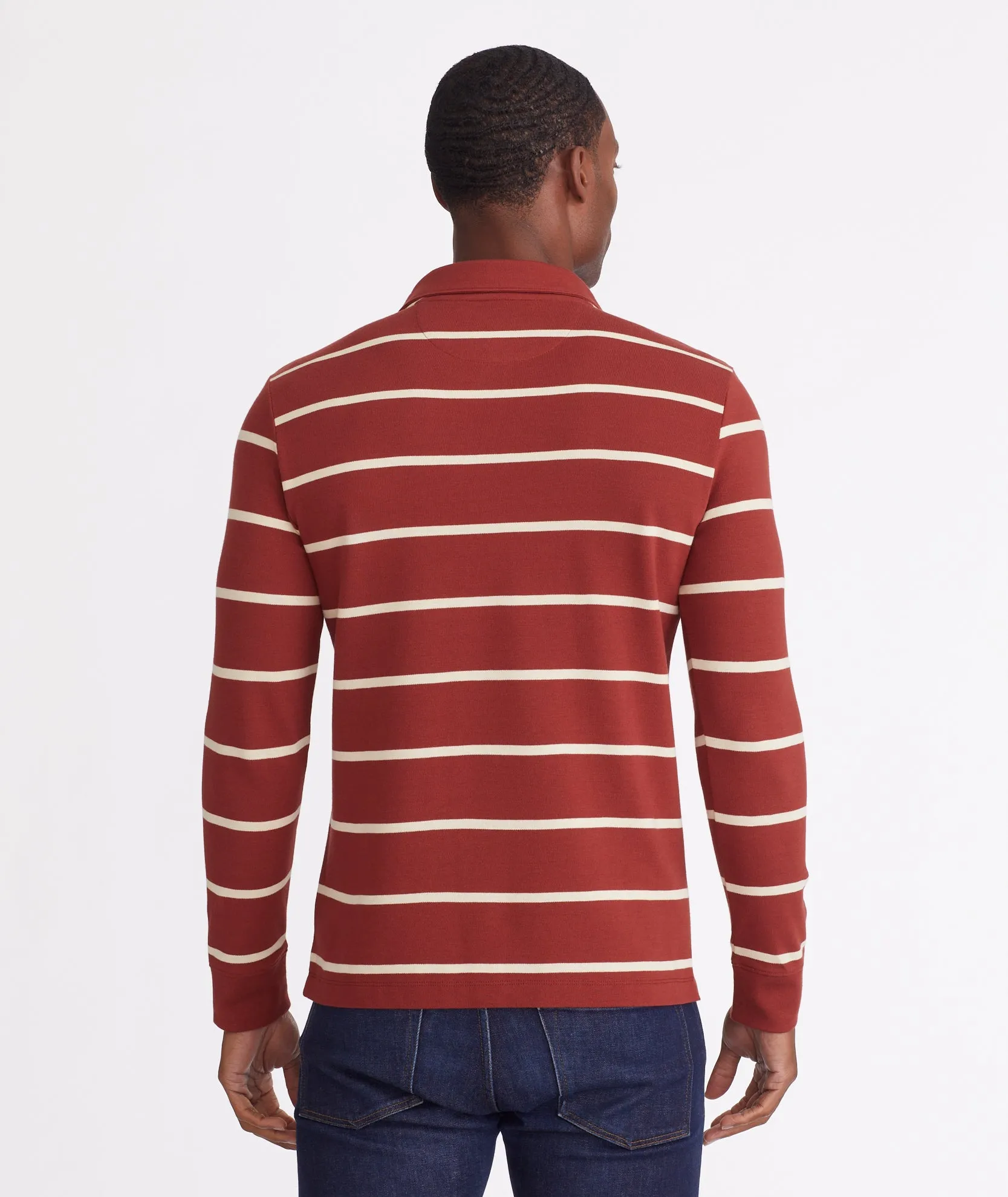 Striped Johnny Collar Polo - FINAL SALE