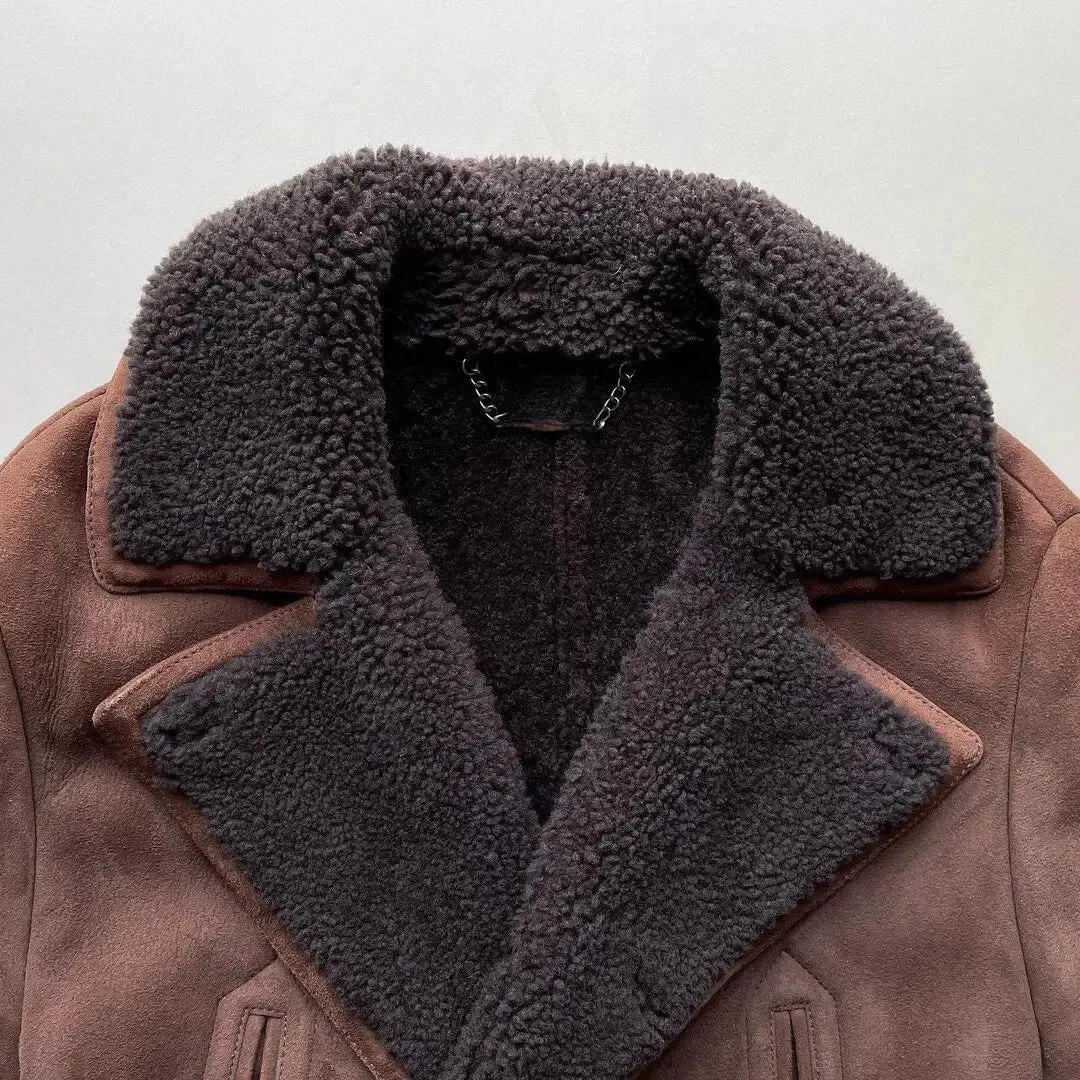 Suede Shearling Coat