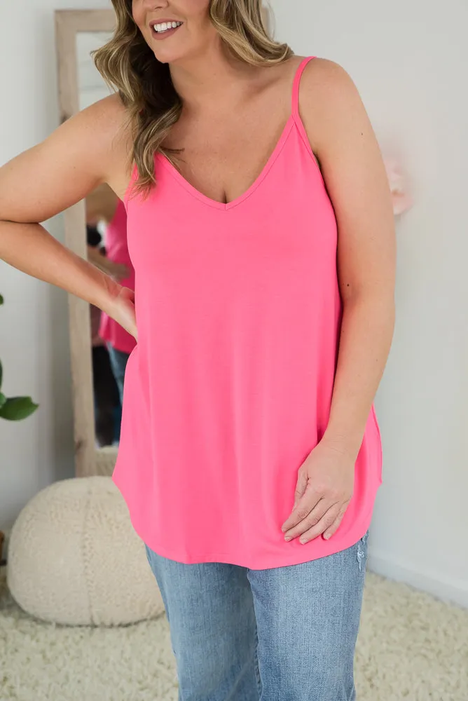 Sundown Reversible Cami in Neon Coral [Online Exclusive]