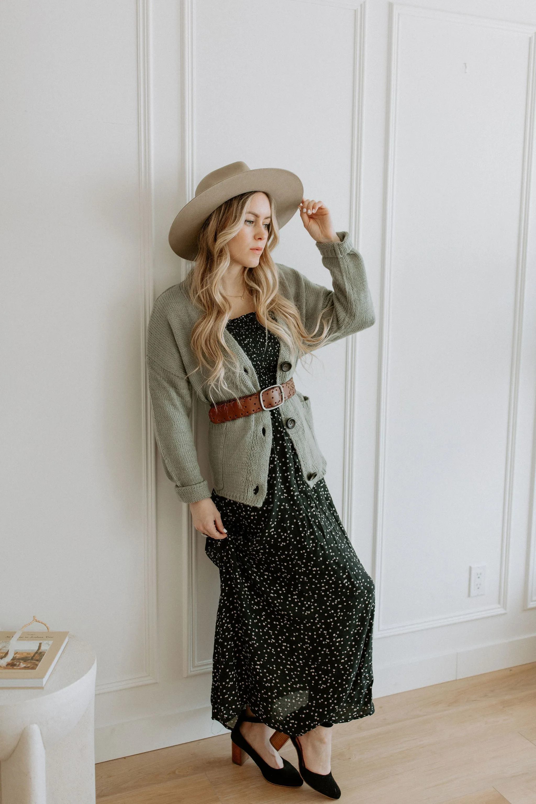 The Ashley Button Cardigan - Desert Sage