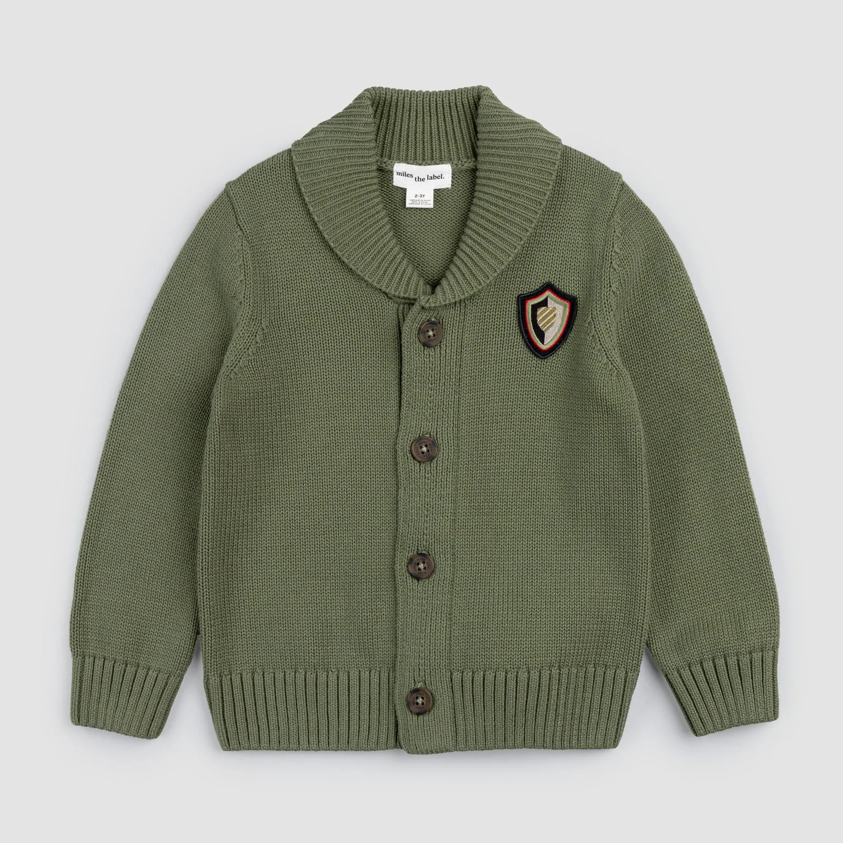 The Billy Cowl Neck Cardigan - Lichen Green - KIDS