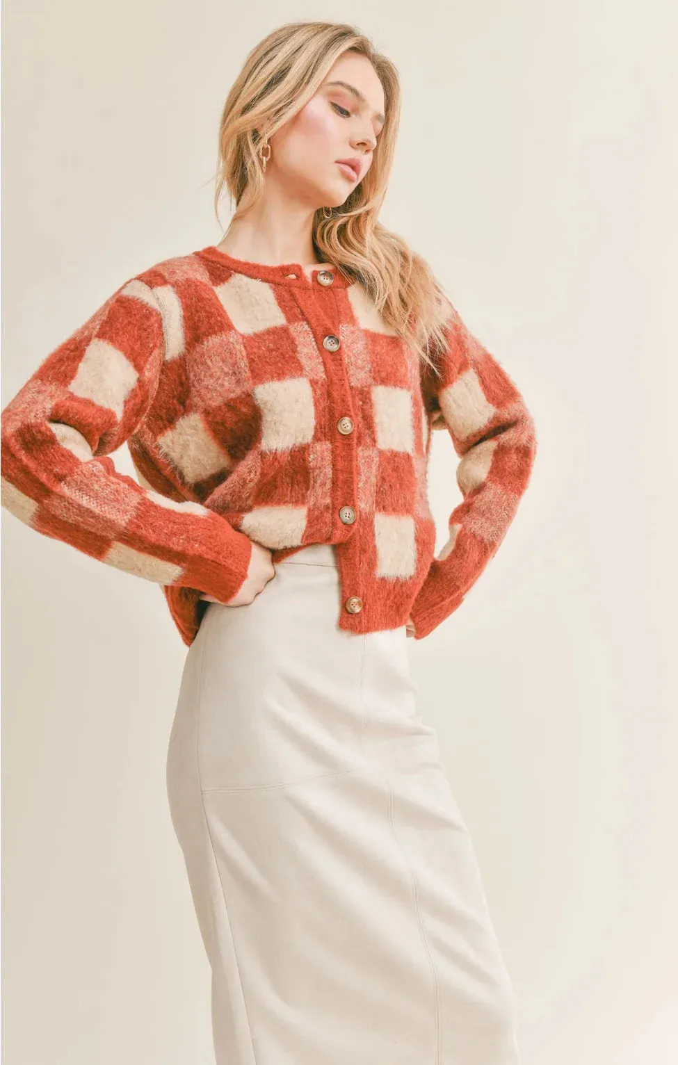 The Work Of Art Gingham Cardigan