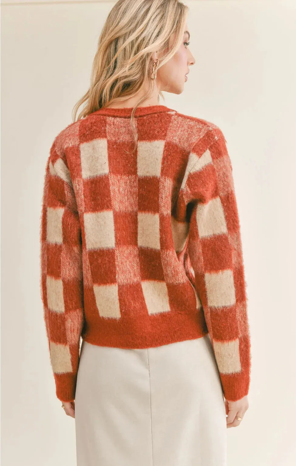 The Work Of Art Gingham Cardigan