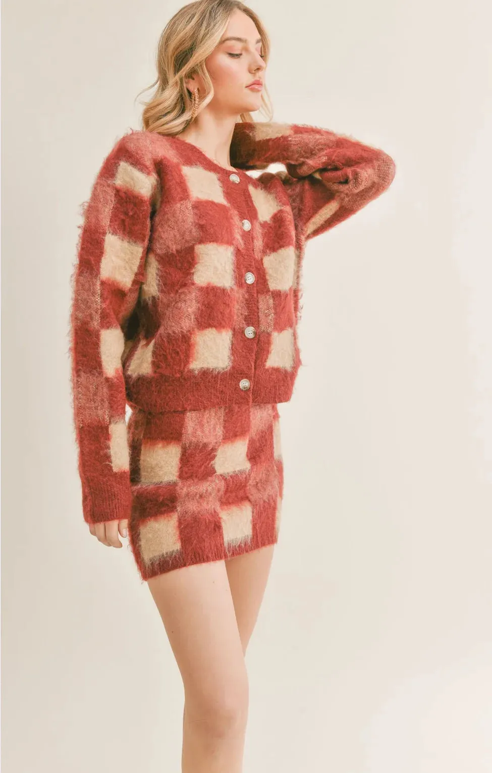 The Work Of Art Gingham Cardigan