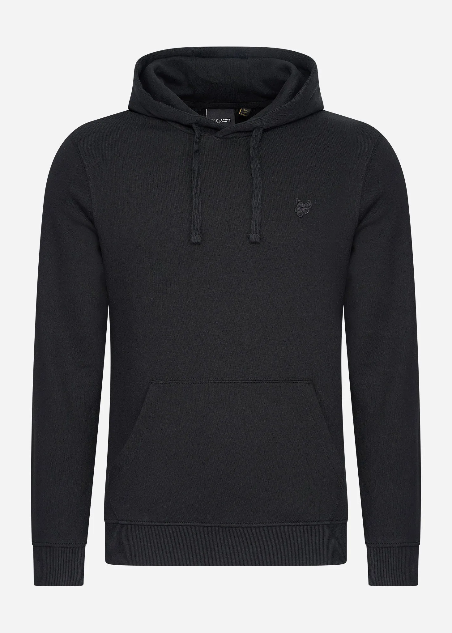 Tonal eagle pullover hoodie - jet black