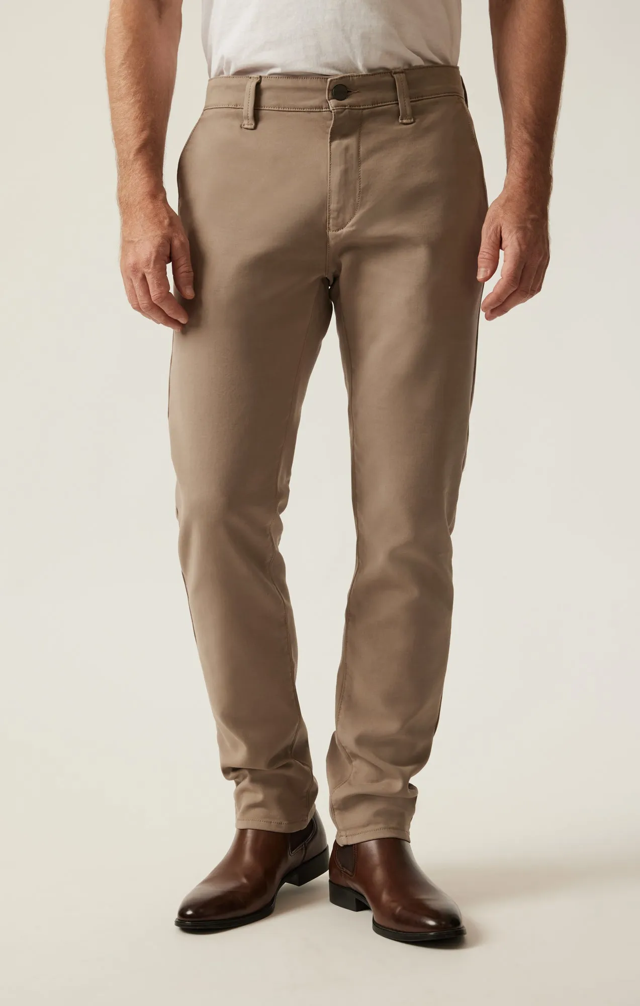 Verona Slim Leg Chino Pants in Vintage Khaki High Flyer