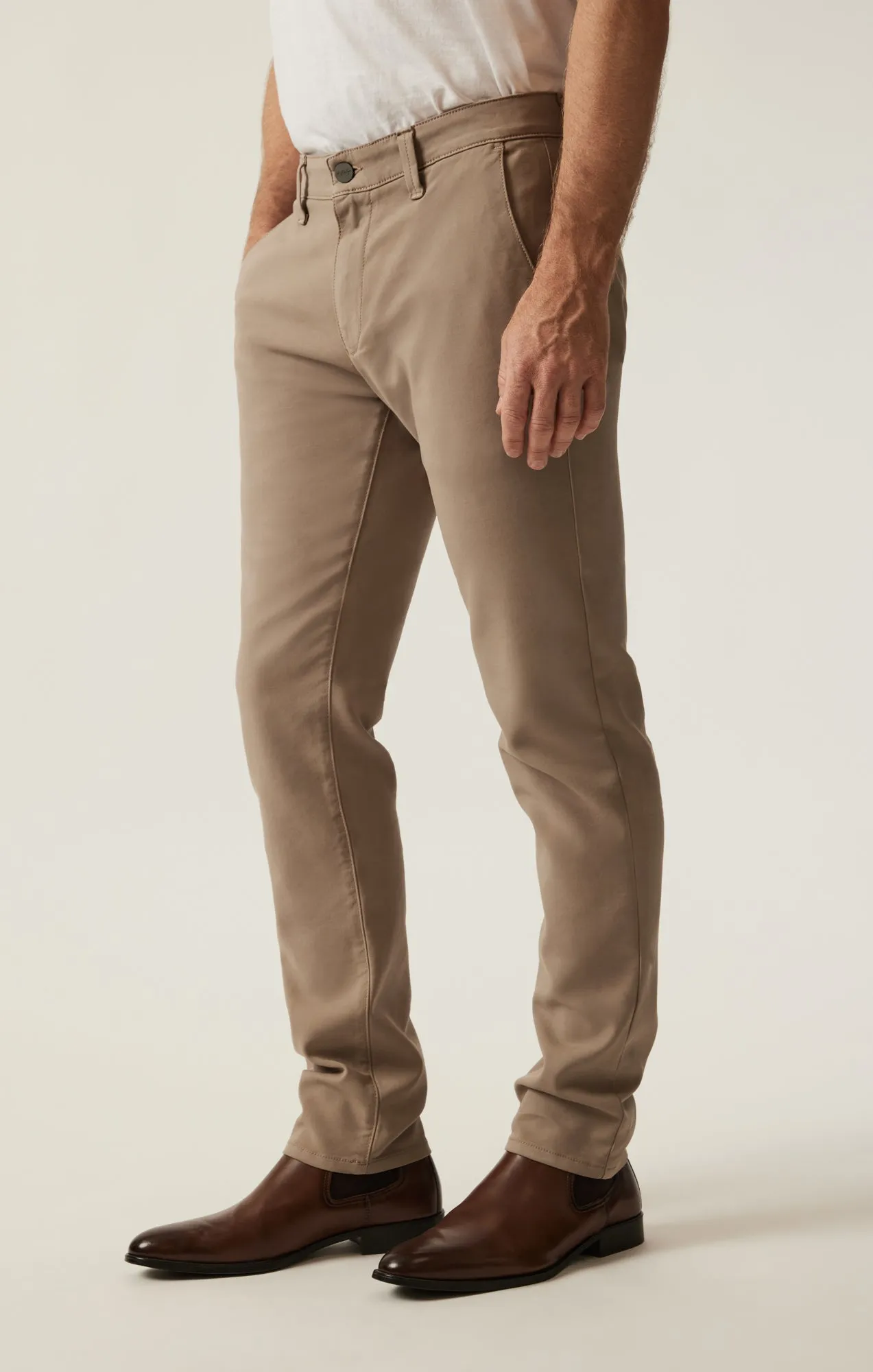 Verona Slim Leg Chino Pants in Vintage Khaki High Flyer