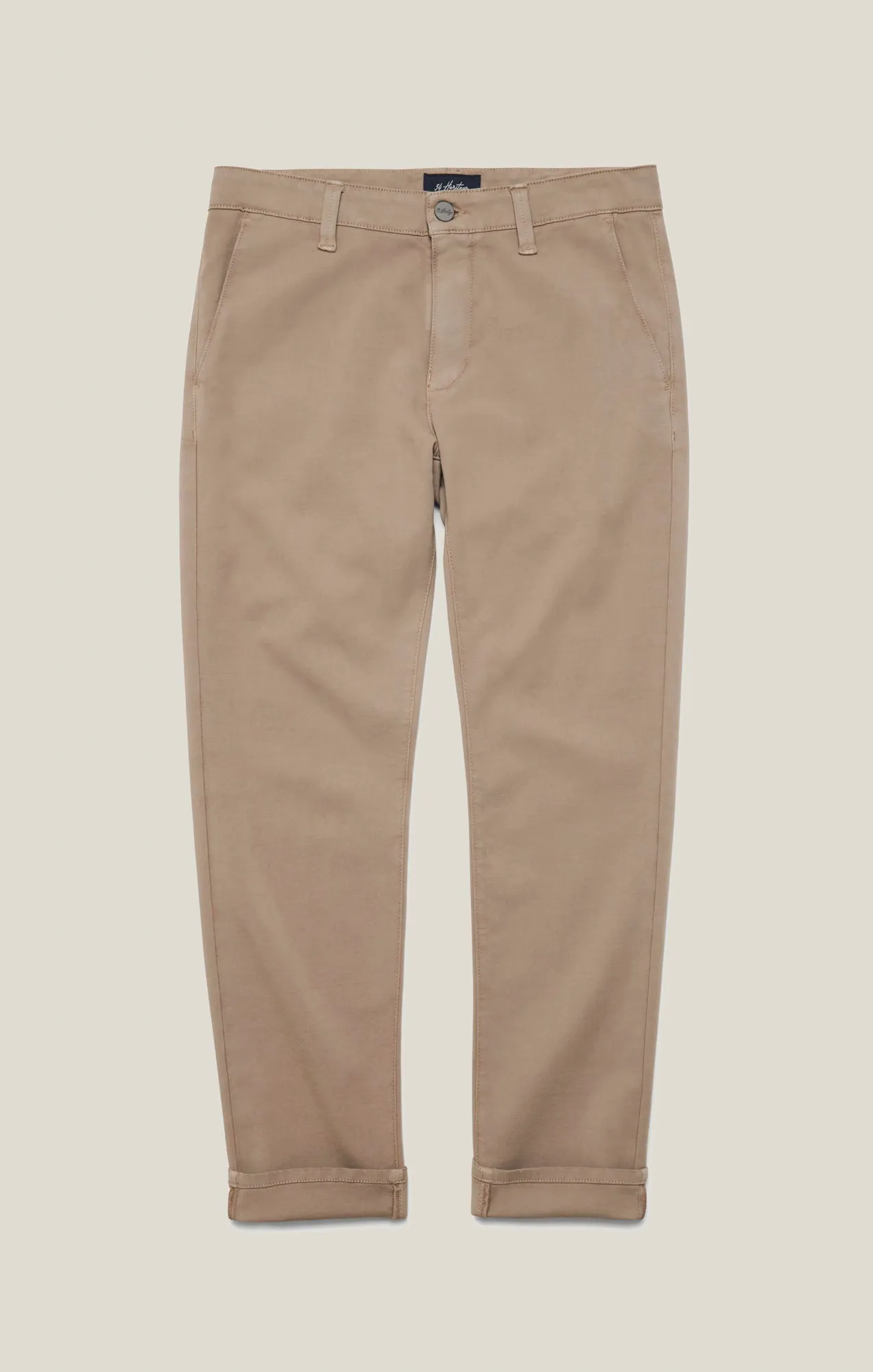 Verona Slim Leg Chino Pants in Vintage Khaki High Flyer