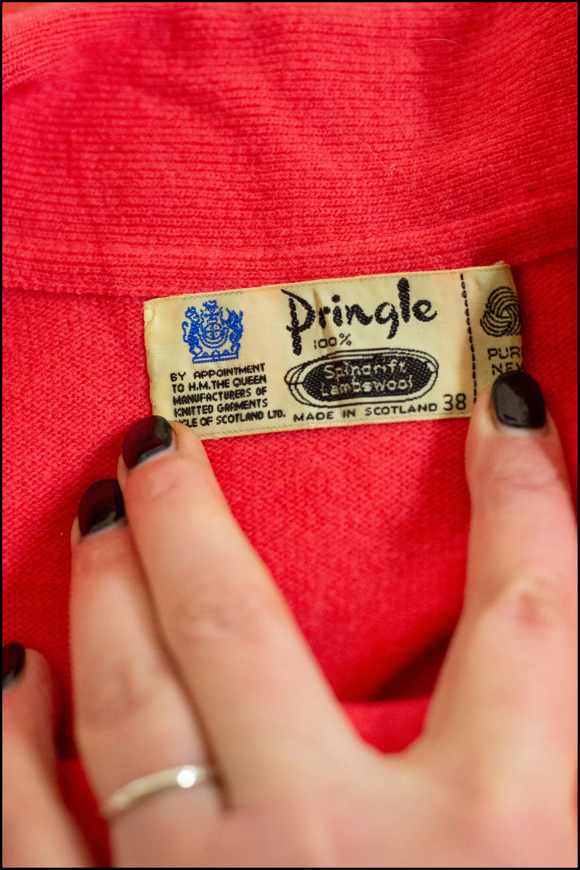 Vintage 1960s Hot Pink Pringle Cardigan