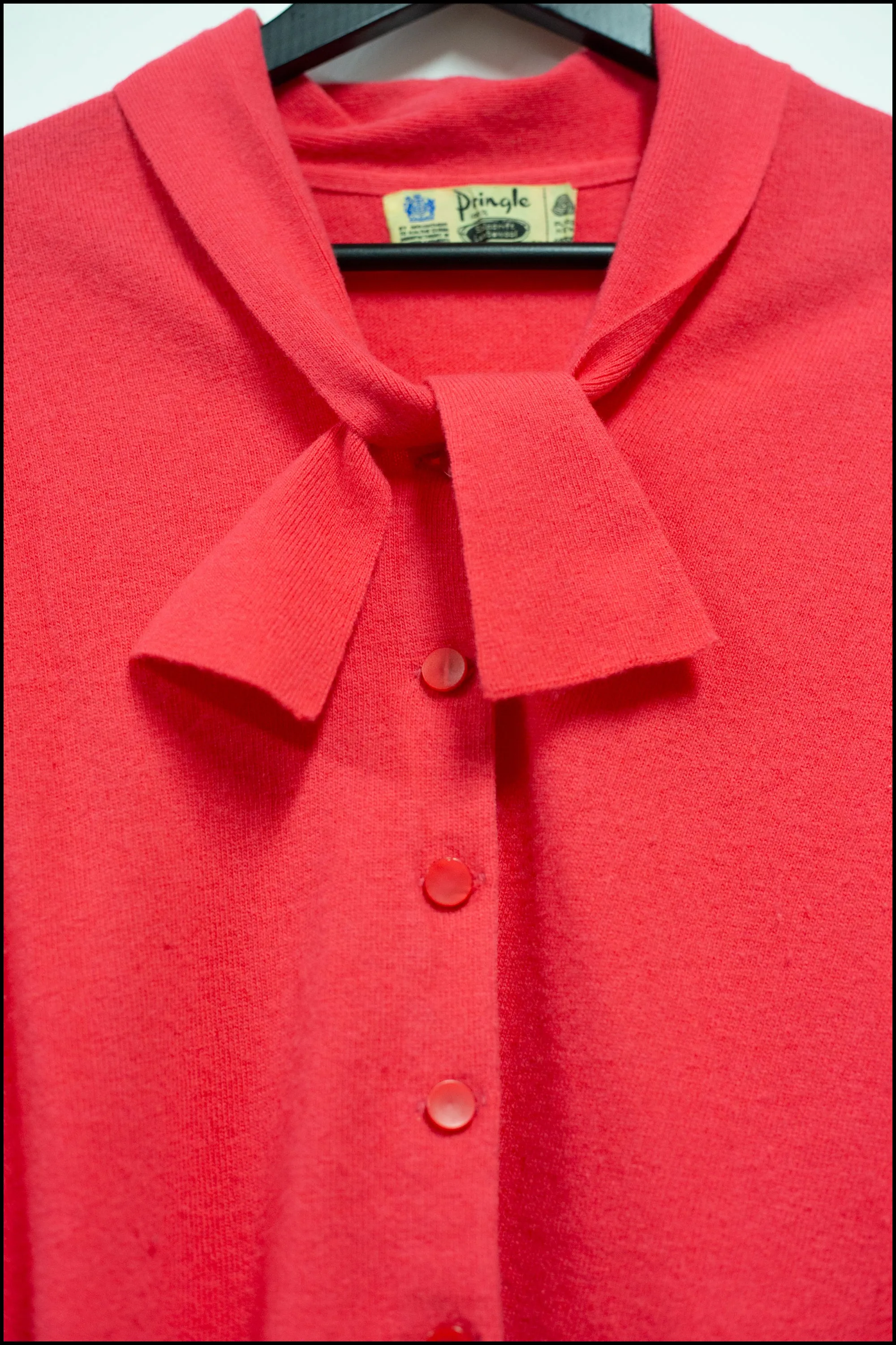 Vintage 1960s Hot Pink Pringle Cardigan