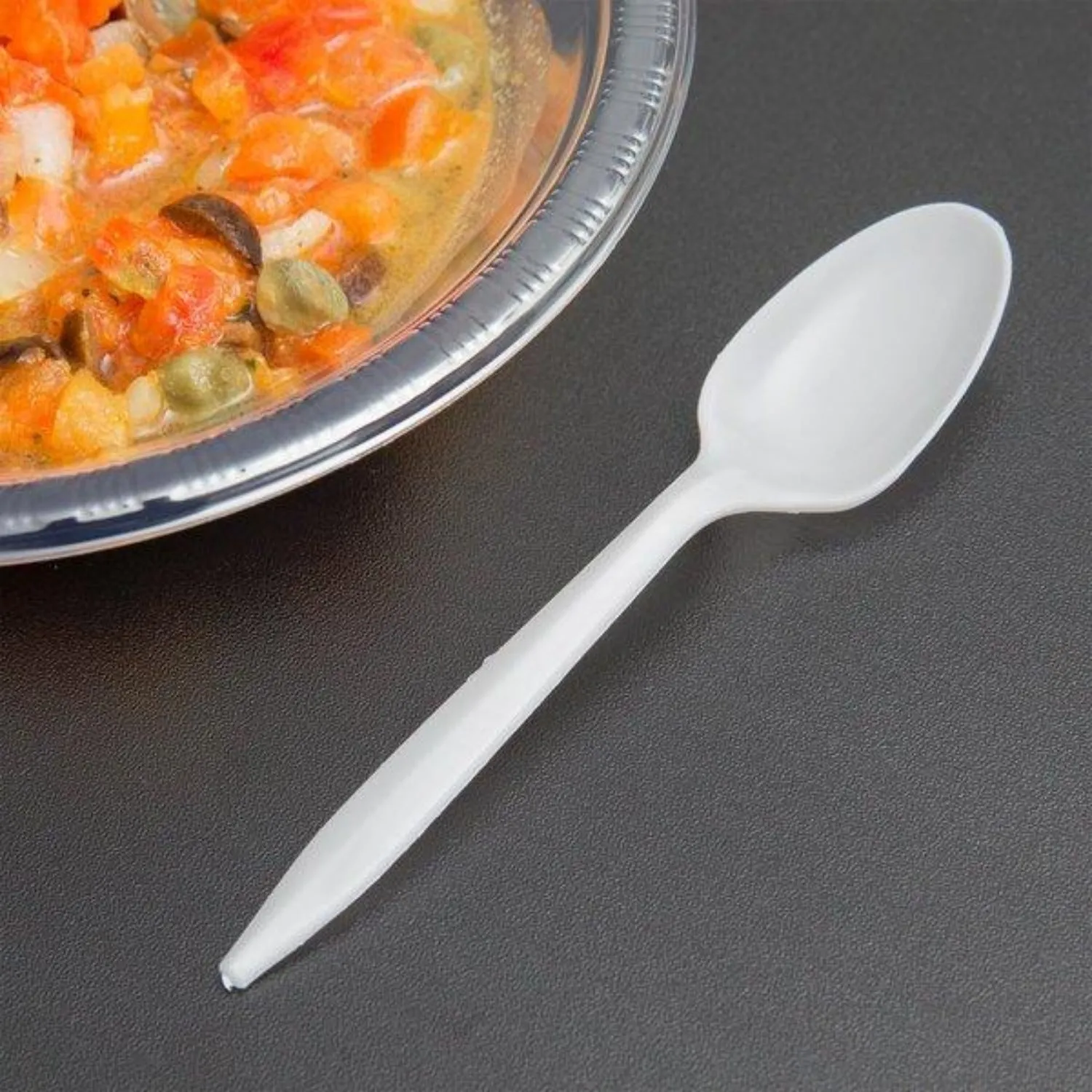 *WHOLESALE* Disposable - Medium Weight - White - Tea Spoons | 1000 ct.