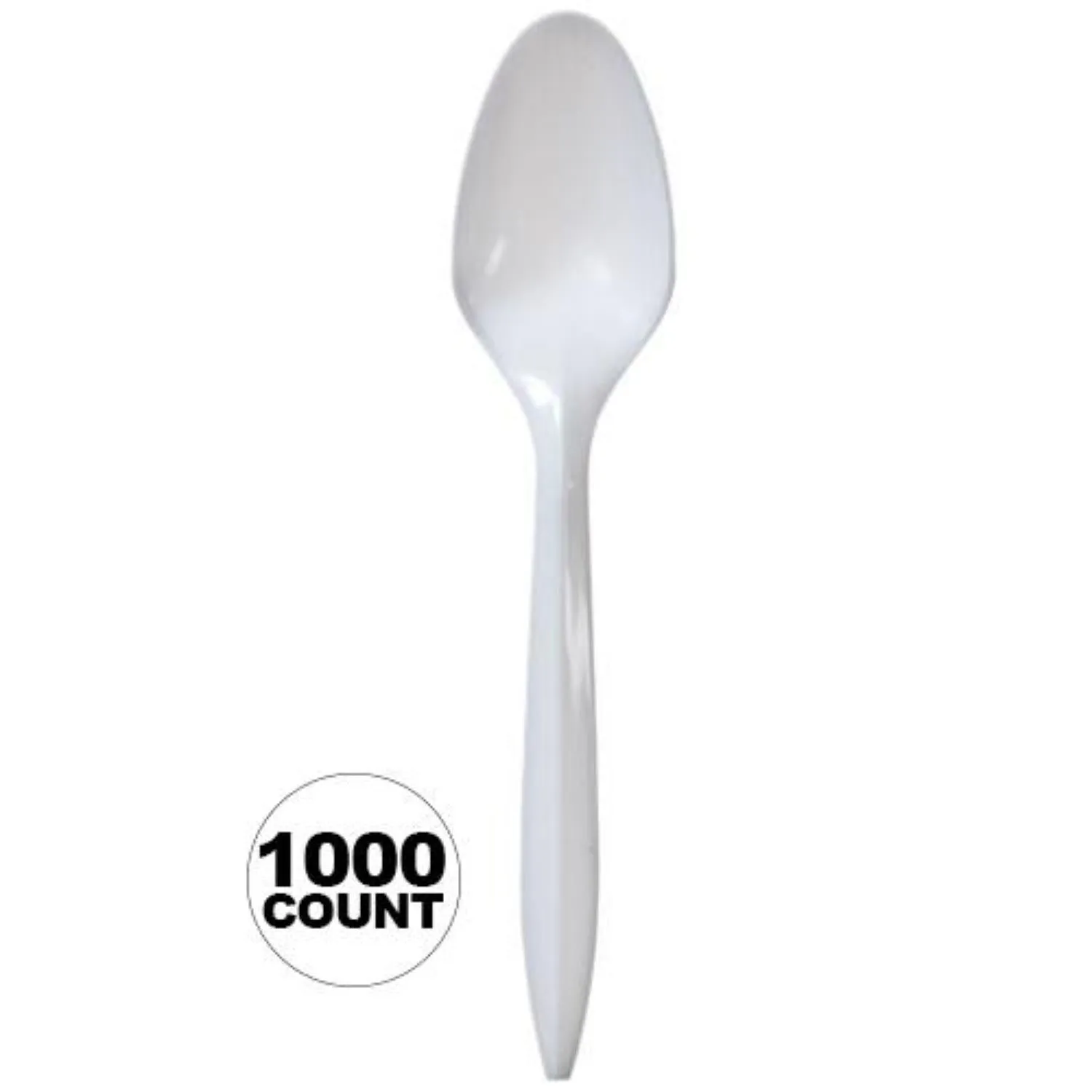 *WHOLESALE* Disposable - Medium Weight - White - Tea Spoons | 1000 ct.