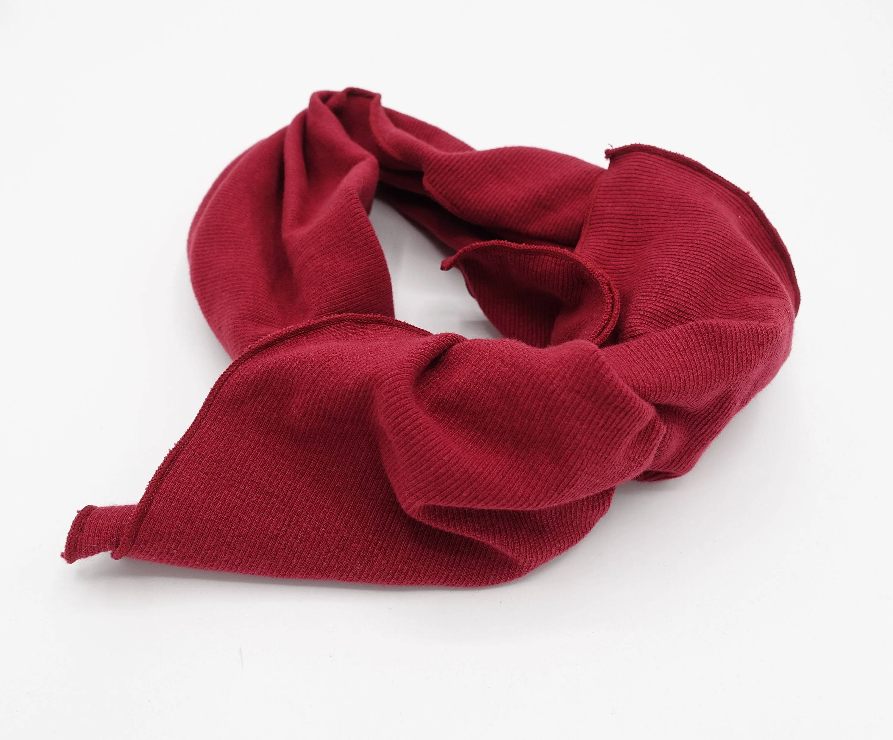 wide cross bow headband ridged span turban hairband for women