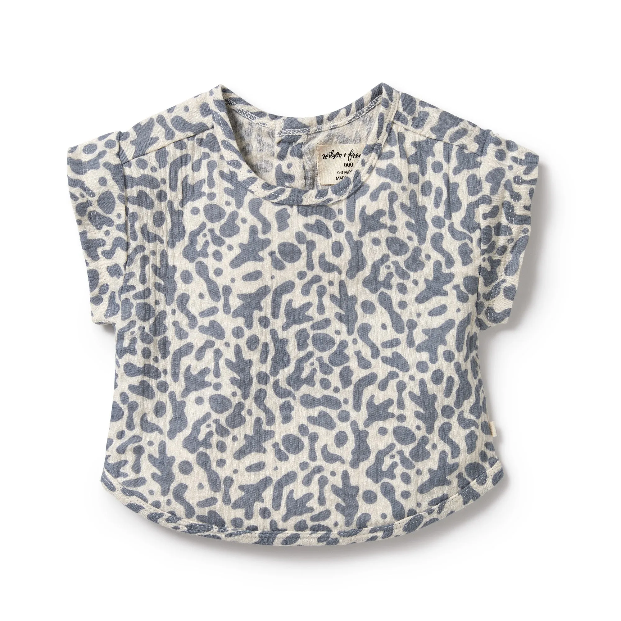 Wilson and Frenchy Organic Crinkle Tee Blue Coral