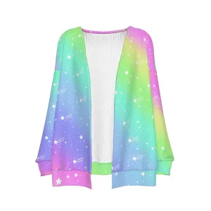 Wishful Rainbow Women's Open Front Cardigan