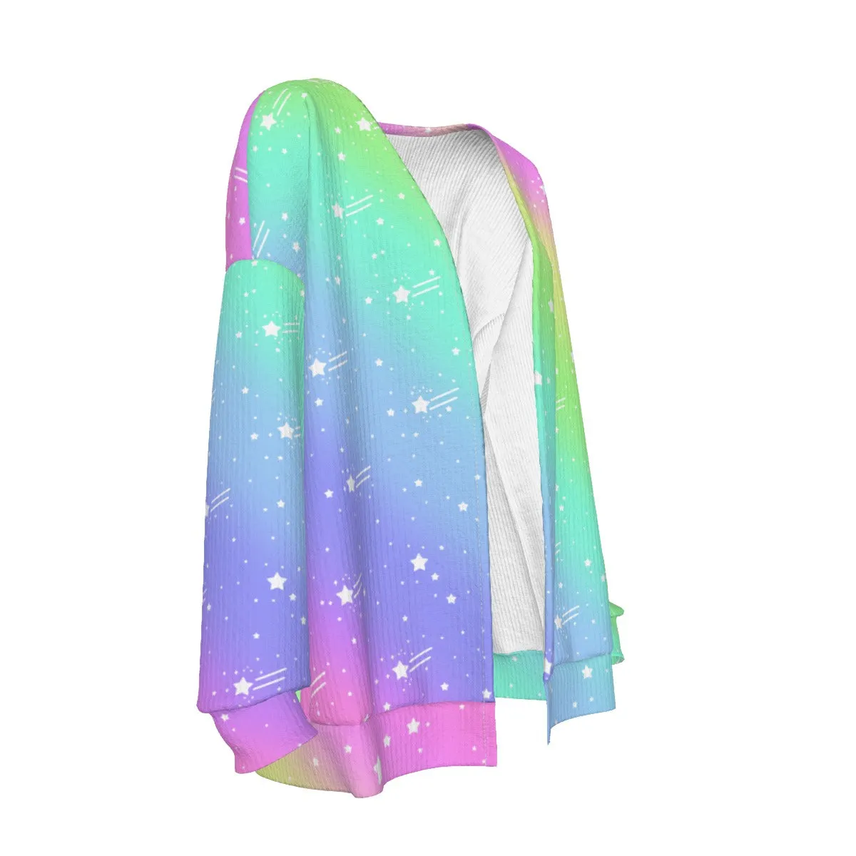 Wishful Rainbow Women's Open Front Cardigan