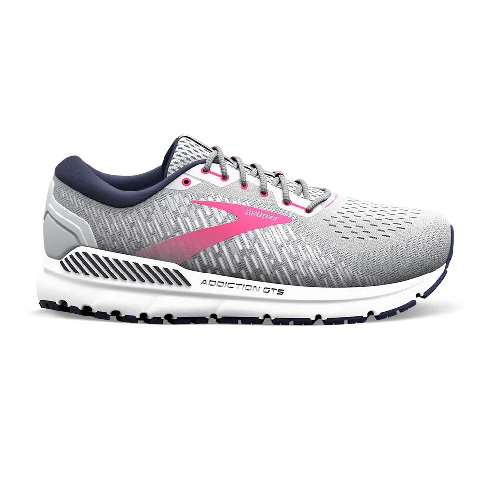 Women's Addiction GTS 15 Running Shoe - Oyster/Peacoat/Lilac Rose - Narrow (2A)